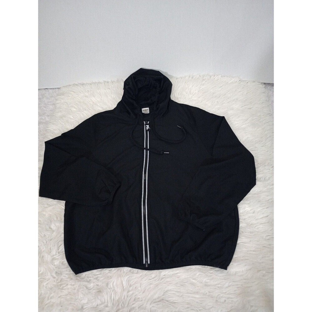 Victoria's Secret Pink Black Ombre Anorak Windbreaker jacket women’s size M/L